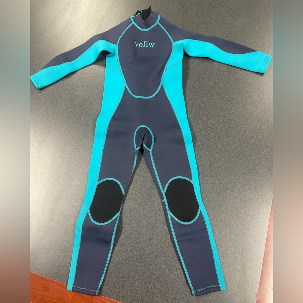 Vofiw Kids Wetsuit Teal & Navy Size 8